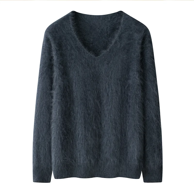 100% Cashmere, Cashmere crew-neck sweater — Grey, 14–15.5µm, Cashmere Garment / Women — detail view 2