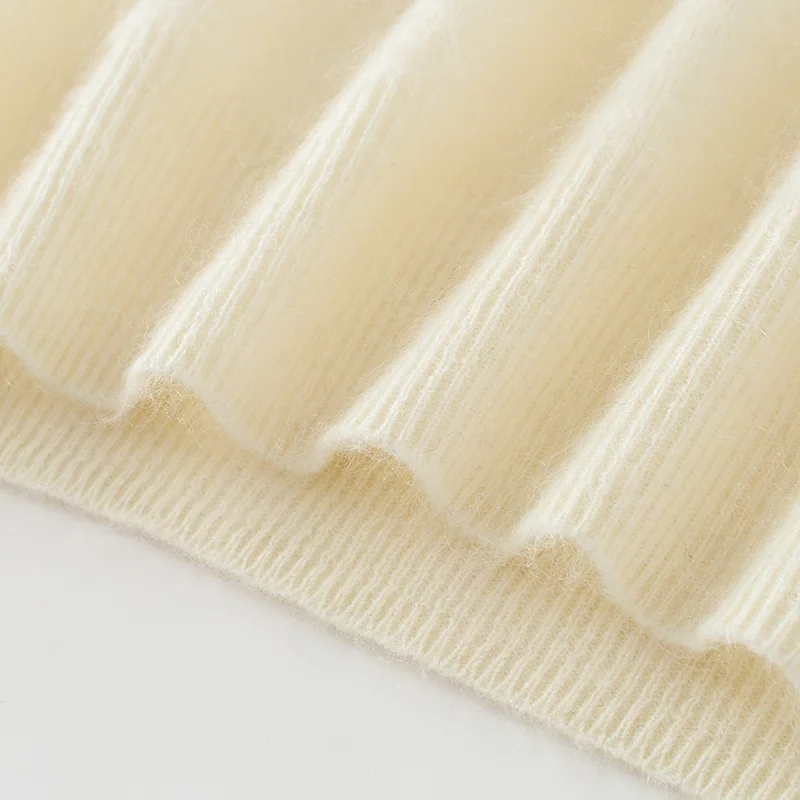 100% Cashmere, Cashmere crew-neck sweater — Grey, 14–15.5µm, Cashmere Garment / Women — detail view 4