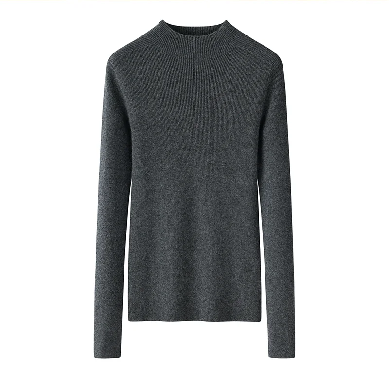 100% Cashmere, Cashmere crew-neck sweater — Blue, 14–15.5µm, Cashmere Garment / Women — detail view 5