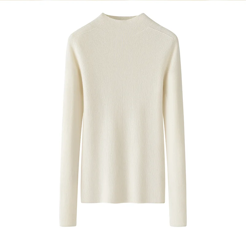 100% Cashmere, Cashmere crew-neck sweater — Blue, 14–15.5µm, Cashmere Garment / Women — detail view 6