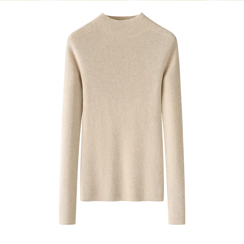 100% Cashmere, Cashmere crew-neck sweater — Blue, 14–15.5µm, Cashmere Garment / Women — detail view 7