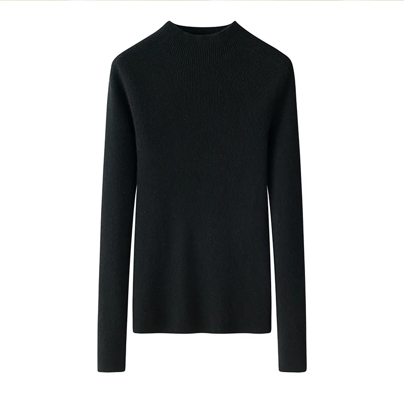 100% Cashmere, Cashmere crew-neck sweater — Blue, 14–15.5µm, Cashmere Garment / Women — detail view 11