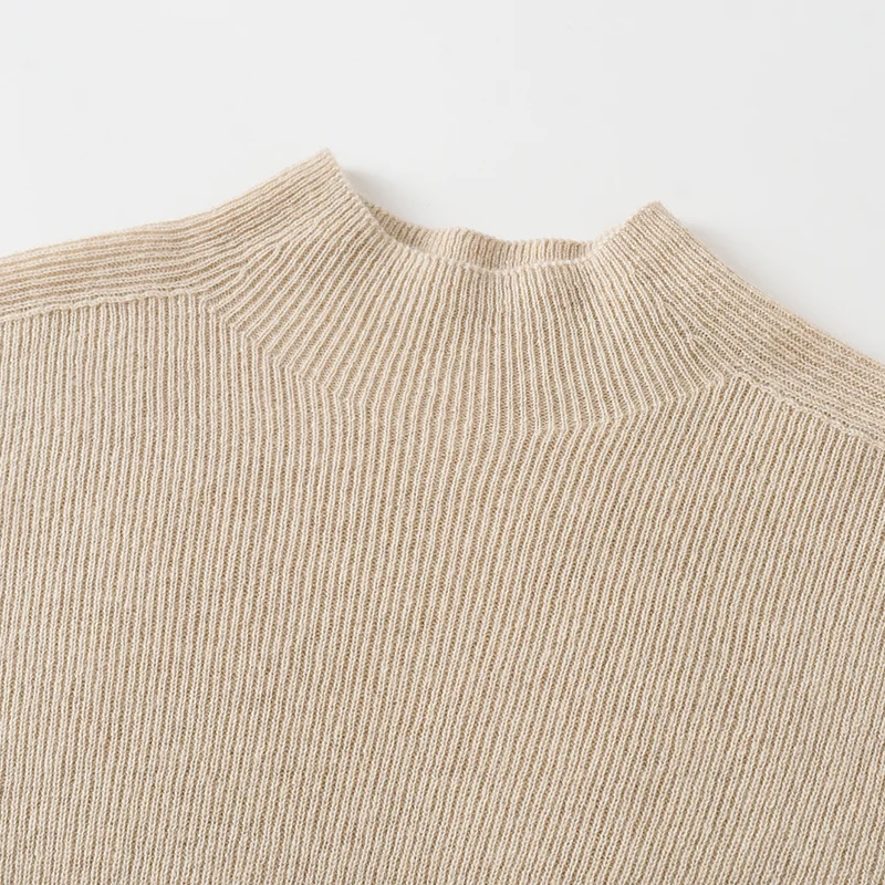 100% Cashmere, Cashmere crew-neck sweater — Blue, 14–15.5µm, Cashmere Garment / Women — detail view 14