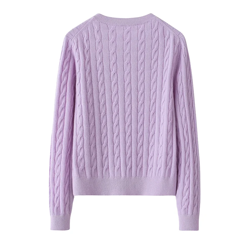 Cashmere crew-neck sweater — Pink — Cashmere Sweaters & Knitwear, 100% Cashmere