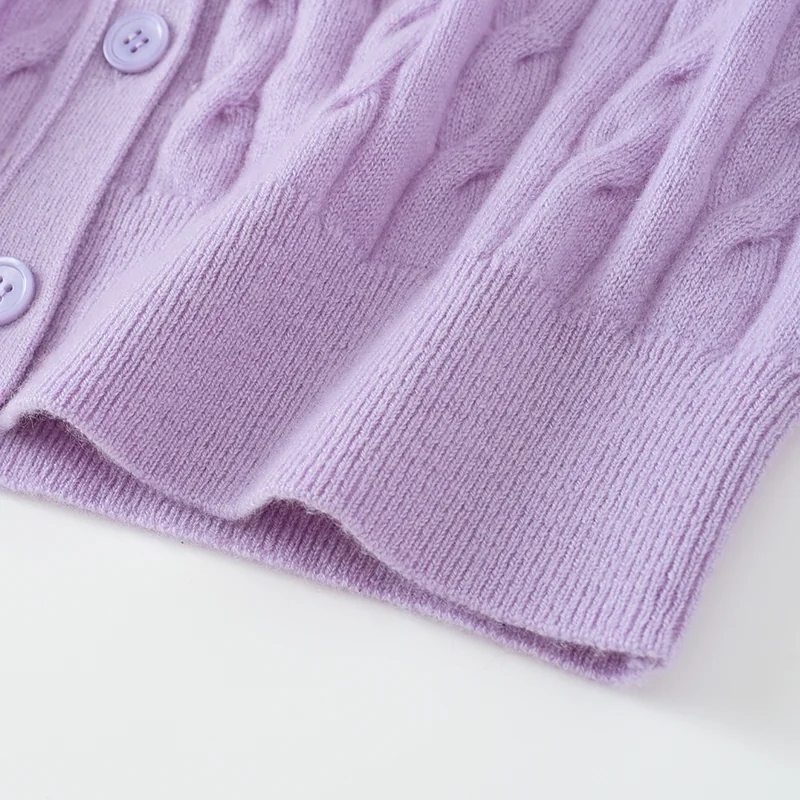 100% Cashmere, Cashmere crew-neck sweater — Pink, 14–15.5µm, Cashmere Garment / Women — detail view 7