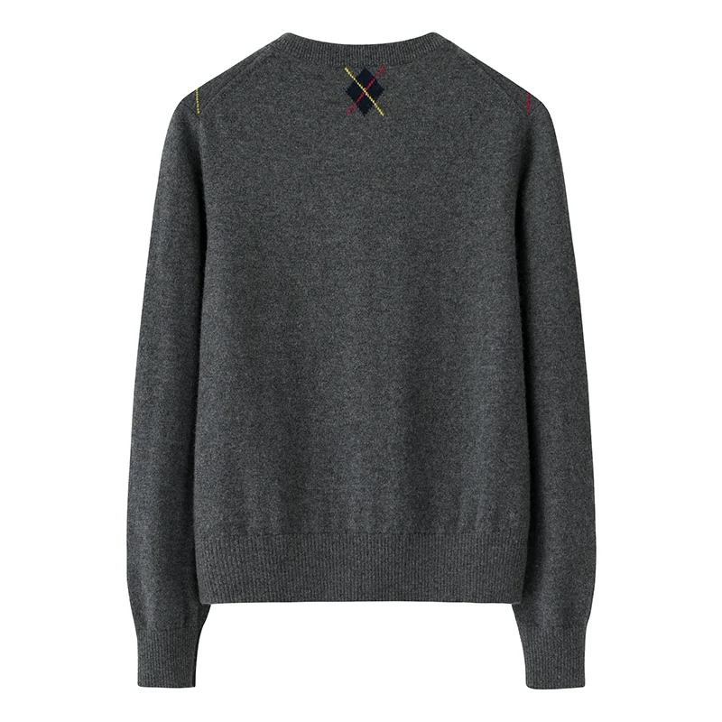 Cashmere crew-neck sweater — Grey — Cashmere Sweaters & Knitwear, 100% Cashmere