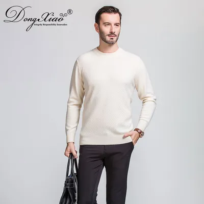 Cashmere Wool Diomand Pattern 12gg Men Sweater
