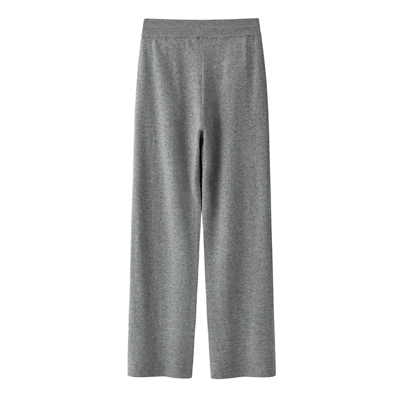 Cashmere knit trousers — Grey Trousers