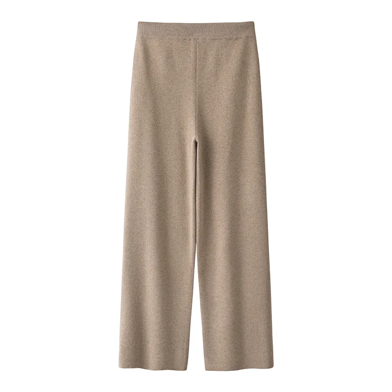 Cashmere knit trousers — Grey Trousers