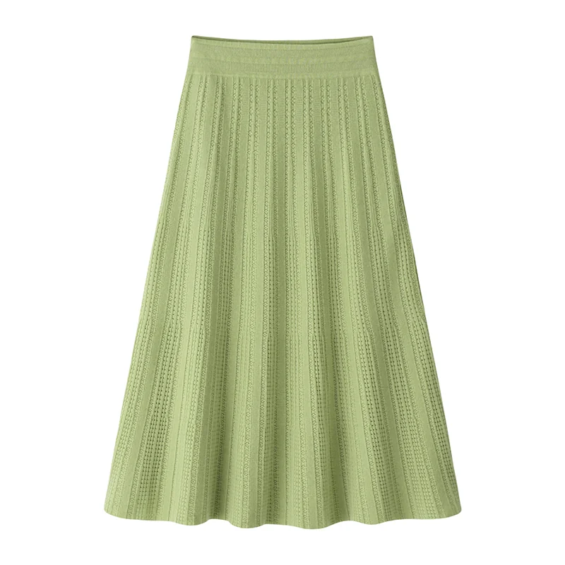 100% Cashmere, Cashmere knit skirt — Pink Skirt, 14–15.5µm, Cashmere Garment / Women — detail view 4