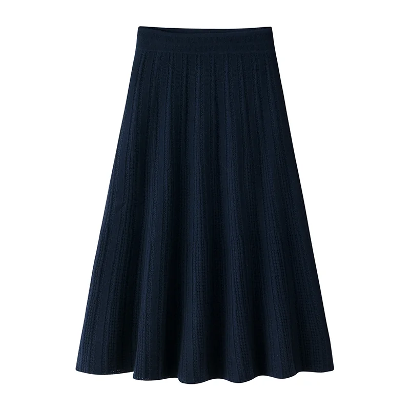 100% Cashmere, Cashmere knit skirt — Pink Skirt, 14–15.5µm, Cashmere Garment / Women — detail view 6