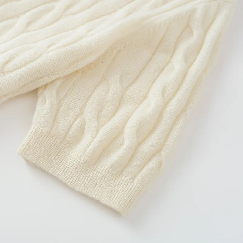 100% Cashmere, Cashmere short-sleeve knit — Grey Short sleeve, 14–15.5µm, Cashmere Garment / Women — detail view 7