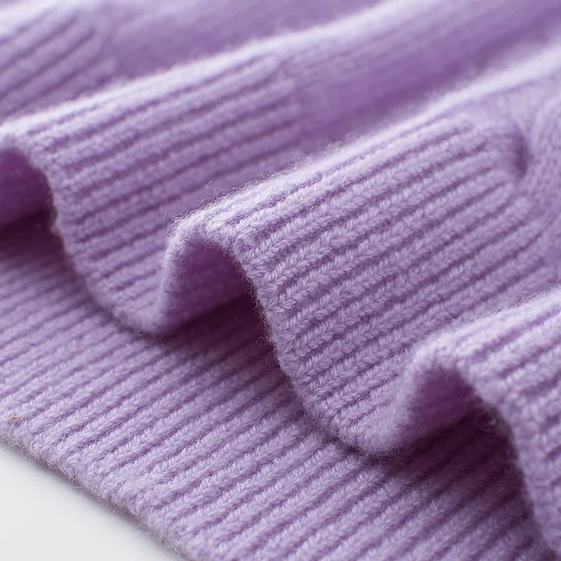 100% Cashmere, Cashmere crew-neck sweater — Pink, 14–15.5µm, Cashmere Garment / Women — detail view 7