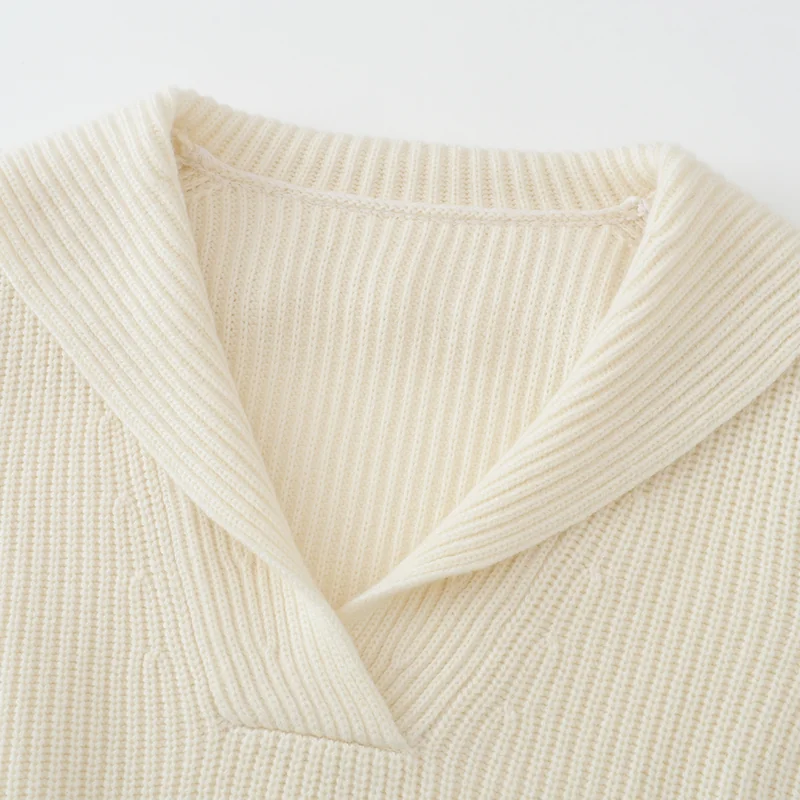 100% Cashmere, Cashmere crew-neck sweater — White Cowl neck, 14–15.5µm, Cashmere Garment / Women — detail view 5
