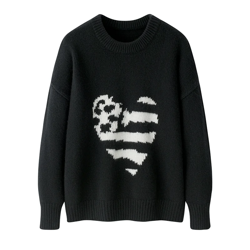 100% Cashmere, Cashmere crew-neck sweater — Red, 14–15.5µm, Cashmere Garment / Women — detail view 3