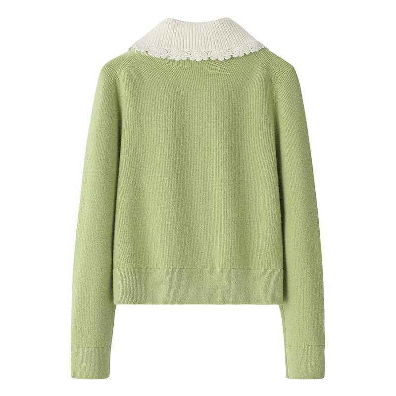 Cashmere crew-neck sweater — Green — Cashmere Sweaters & Knitwear, 100% Cashmere