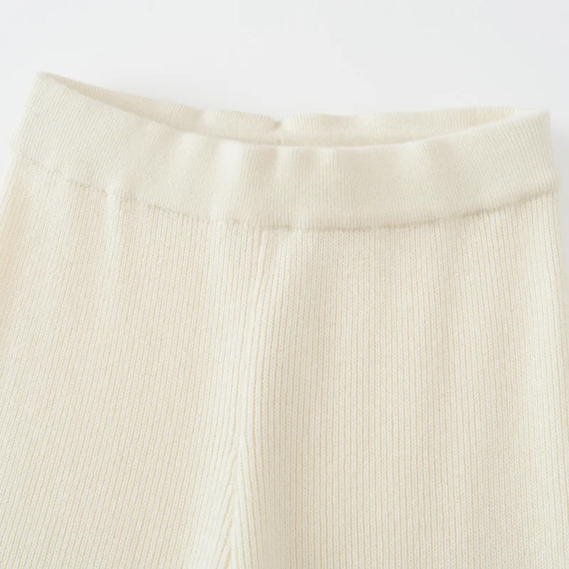 100% Cashmere, Cashmere knit skirt — White Skirt, 14–15.5µm, Cashmere Garment / Women — detail view 5