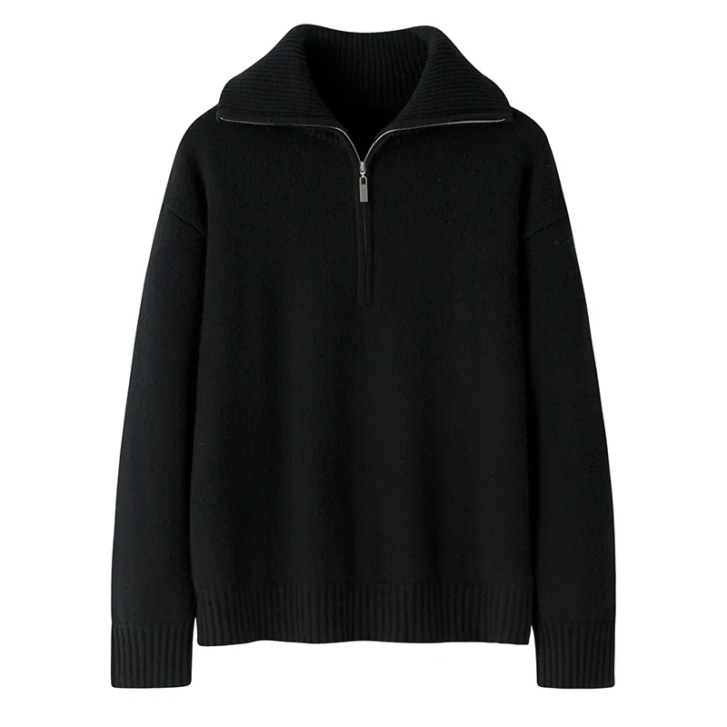 100% Cashmere, Cashmere crew-neck sweater — White, 14–15.5µm, Cashmere Garment / Women — detail view 4