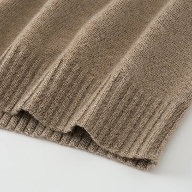100% Cashmere, Cashmere crew-neck sweater — White, 14–15.5µm, Cashmere Garment / Women — detail view 5