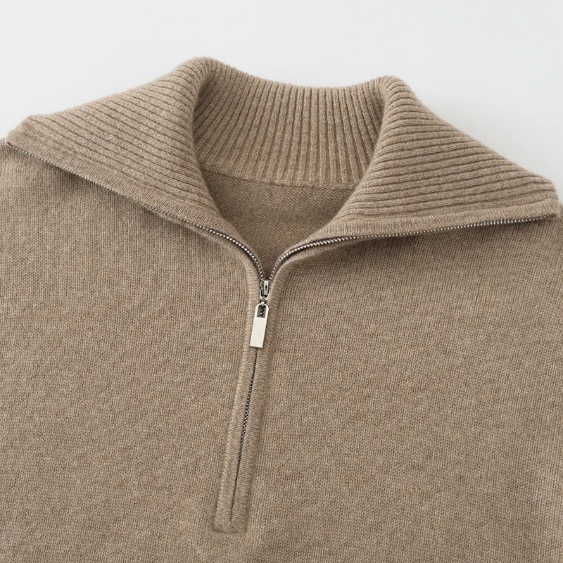 100% Cashmere, Cashmere crew-neck sweater — White, 14–15.5µm, Cashmere Garment / Women — detail view 7