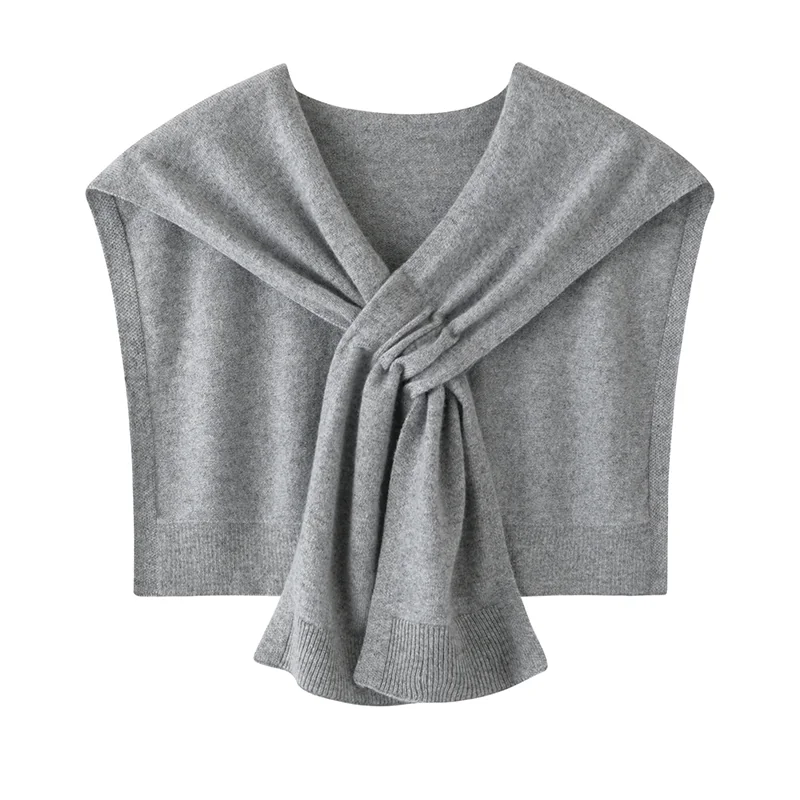 100% Cashmere, Cashmere sleeveless vest — Grey Sleeveless top, 14–15.5µm, Cashmere Garment / Women — detail view 2