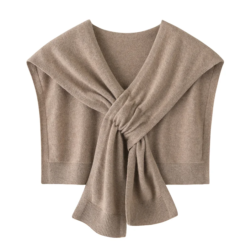 100% Cashmere, Cashmere sleeveless vest — Grey Sleeveless top, 14–15.5µm, Cashmere Garment / Women — detail view 7