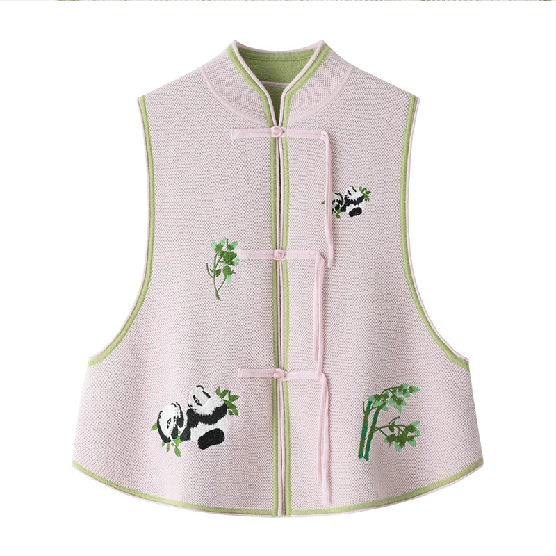 100% Cashmere, Cashmere sleeveless vest — Pink Sleeveless top, 14–15.5µm, Cashmere Garment / Women — detail view 2