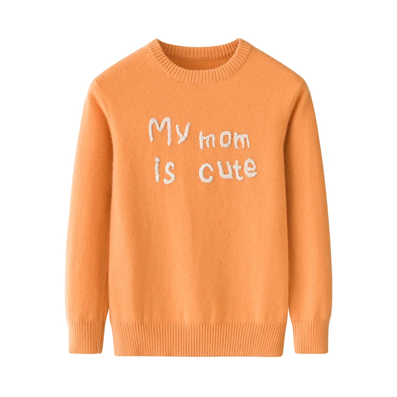 100% Cashmere, Cashmere crew-neck sweater — Blue Kids knit, 14–15.5µm, Cashmere Garment / Women — detail view 13