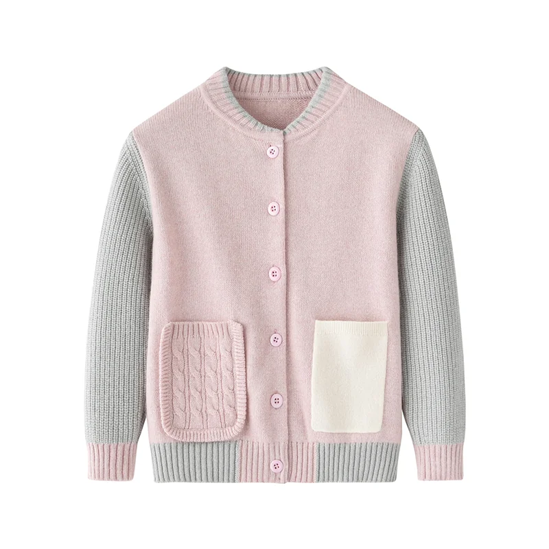 100% Cashmere, Cashmere crew-neck sweater — Blue Kids knit, 14–15.5µm, Cashmere Garment / Women — detail view 17