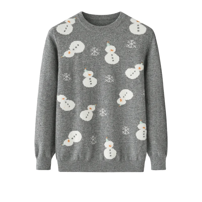 100% Cashmere, Cashmere crew-neck sweater — Blue Kids knit, 14–15.5µm, Cashmere Garment / Women — detail view 21