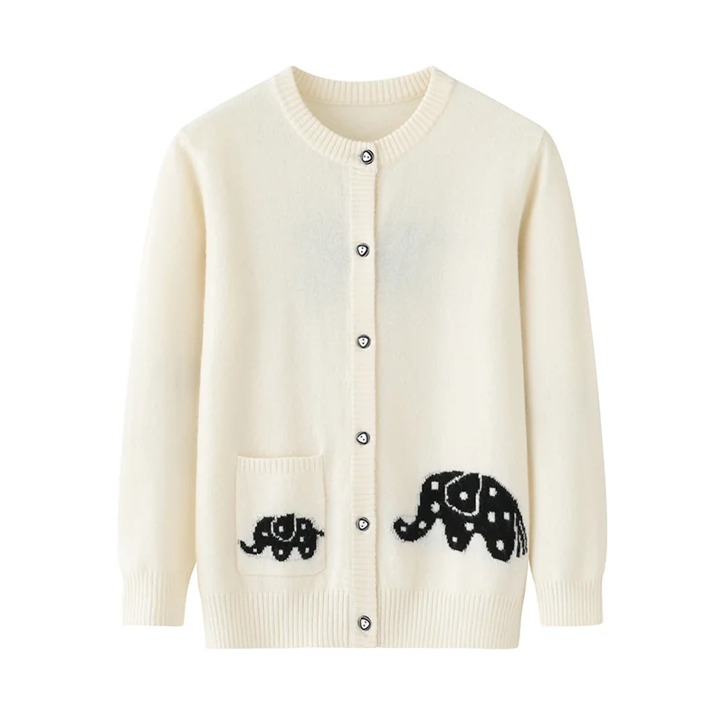 100% Cashmere, Cashmere crew-neck sweater — Blue Kids knit, 14–15.5µm, Cashmere Garment / Women — detail view 24