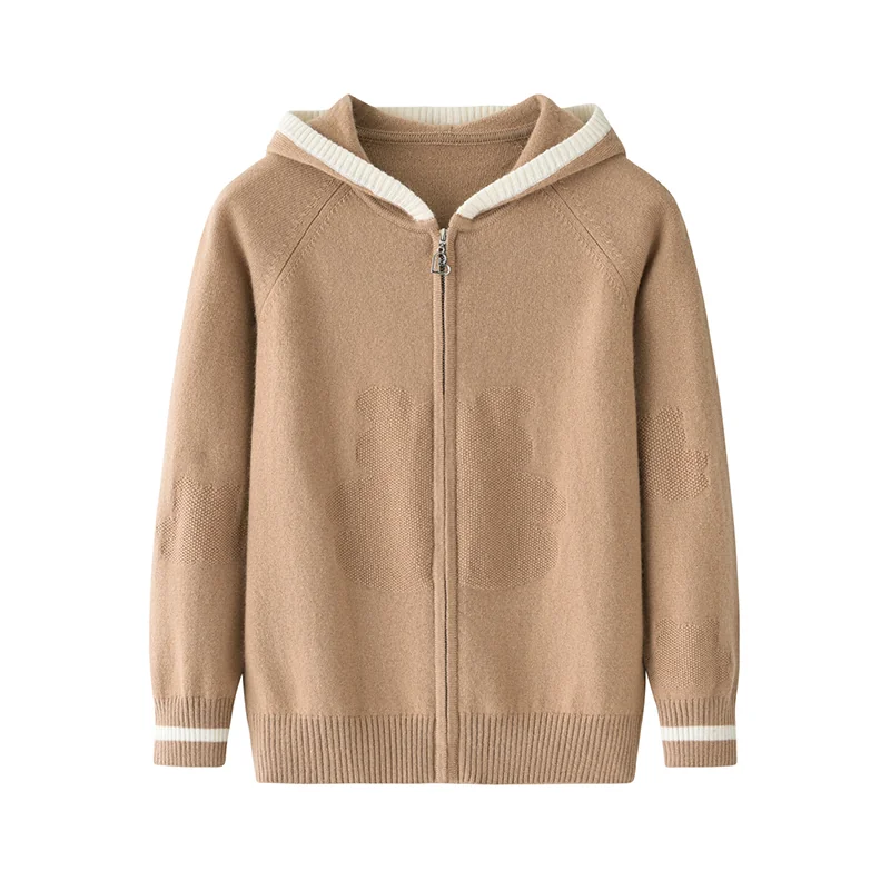 100% Cashmere, Cashmere crew-neck sweater — Blue Kids knit, 14–15.5µm, Cashmere Garment / Women — detail view 31