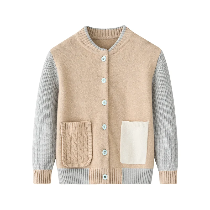 100% Cashmere, Cashmere crew-neck sweater — Blue Kids knit, 14–15.5µm, Cashmere Garment / Women — detail view 32