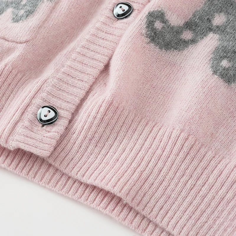 100% Cashmere, Cashmere crew-neck sweater — Blue Kids knit, 14–15.5µm, Cashmere Garment / Women — detail view 38