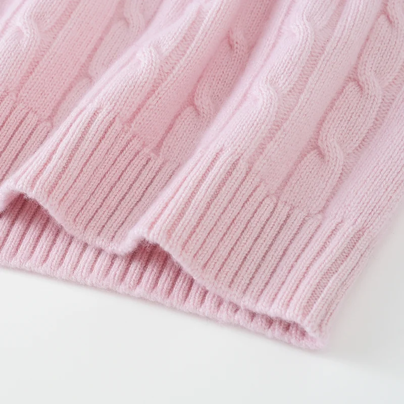 100% Cashmere, Cashmere crew-neck sweater — Blue Kids knit, 14–15.5µm, Cashmere Garment / Women — detail view 41