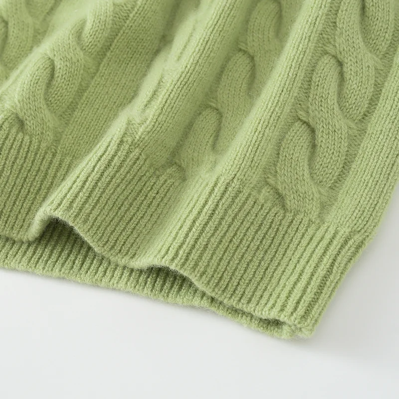 100% Cashmere, Cashmere crew-neck sweater — Blue Kids knit, 14–15.5µm, Cashmere Garment / Women — detail view 42
