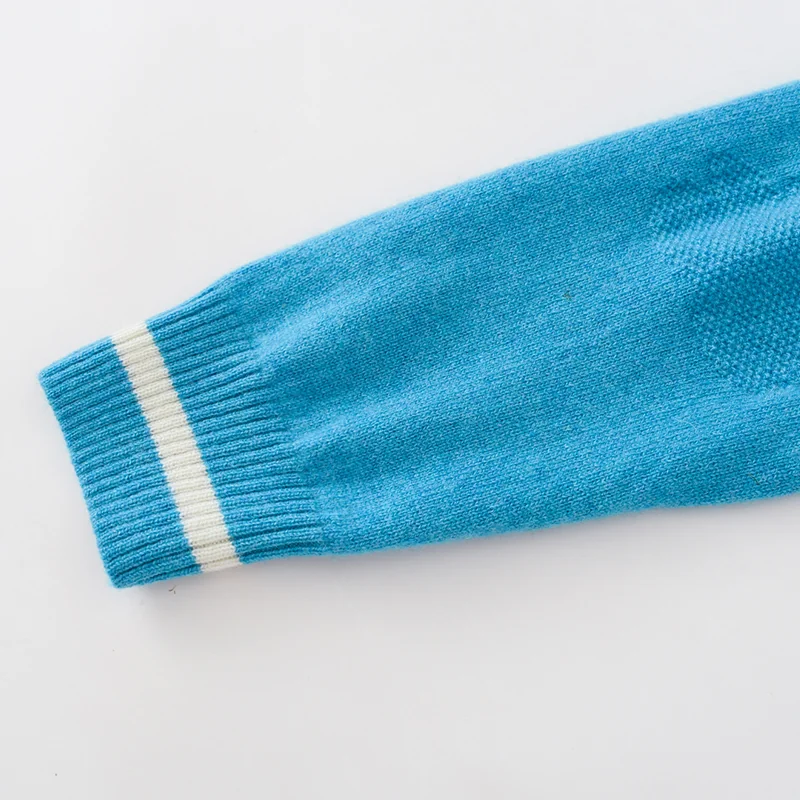 100% Cashmere, Cashmere crew-neck sweater — Blue Kids knit, 14–15.5µm, Cashmere Garment / Women — detail view 44