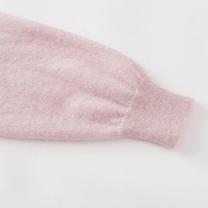 100% Cashmere, Cashmere crew-neck sweater — Blue Kids knit, 14–15.5µm, Cashmere Garment / Women — detail view 47