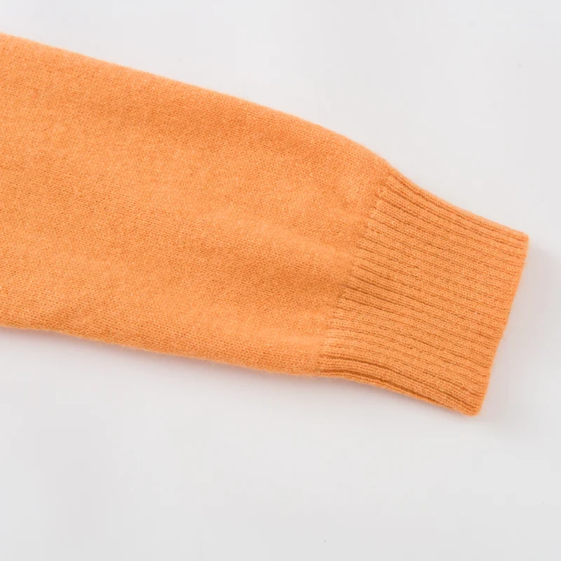 100% Cashmere, Cashmere crew-neck sweater — Blue Kids knit, 14–15.5µm, Cashmere Garment / Women — detail view 49