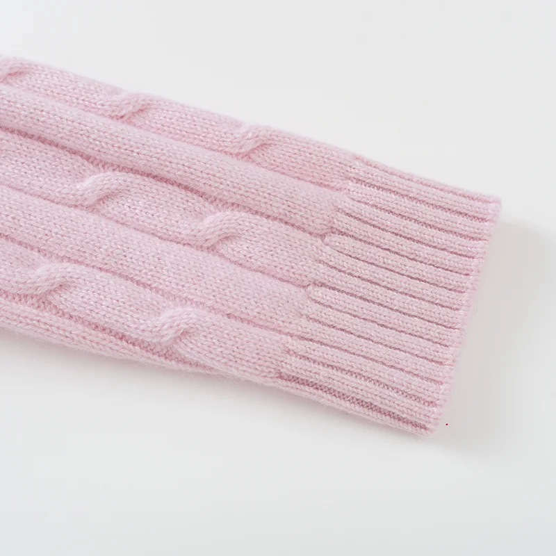 100% Cashmere, Cashmere crew-neck sweater — Blue Kids knit, 14–15.5µm, Cashmere Garment / Women — detail view 51