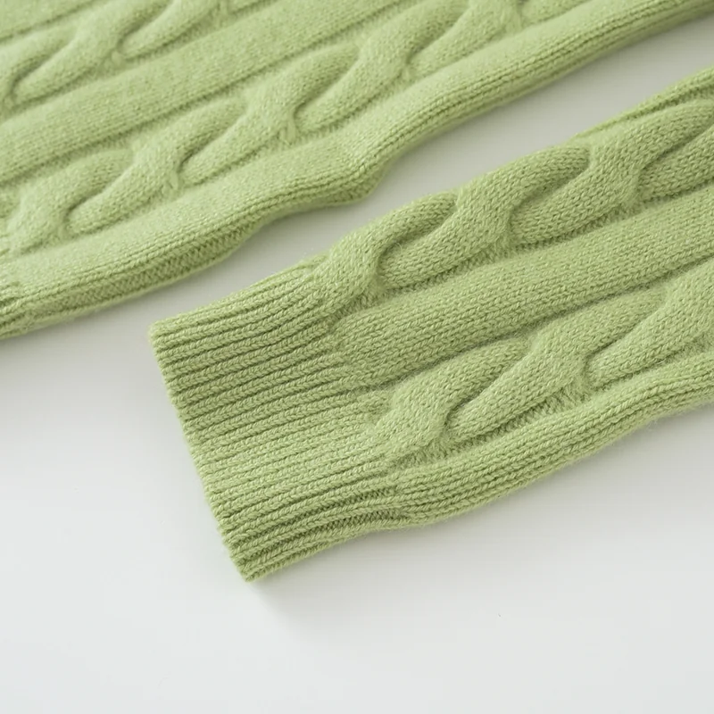 100% Cashmere, Cashmere crew-neck sweater — Blue Kids knit, 14–15.5µm, Cashmere Garment / Women — detail view 52