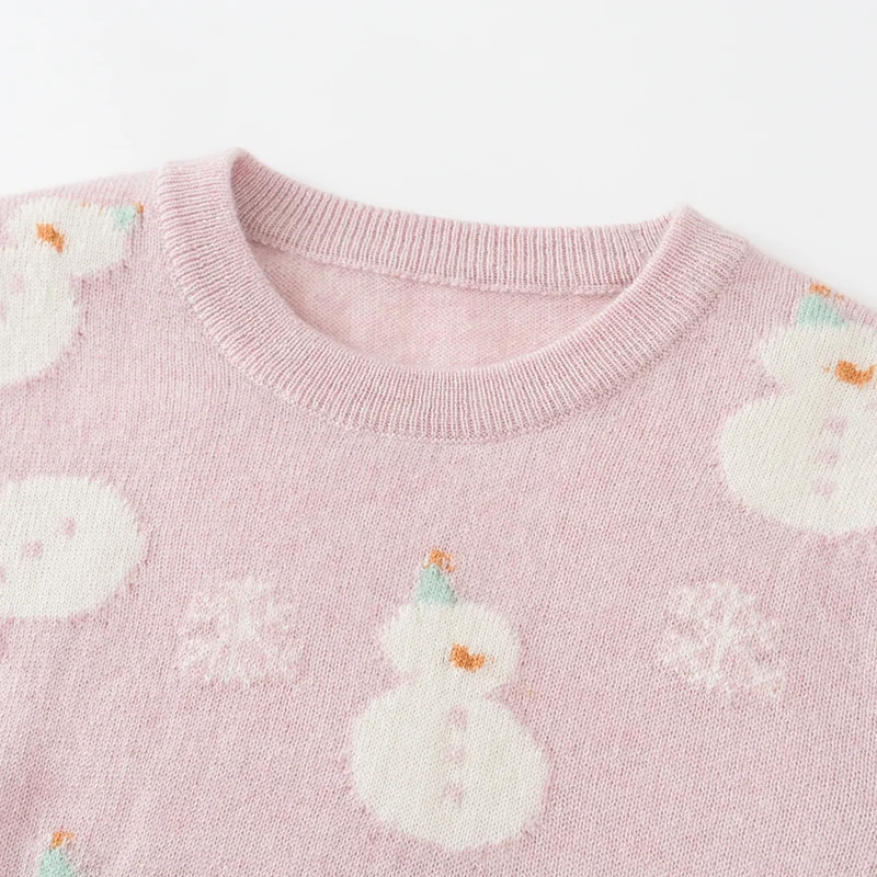 100% Cashmere, Cashmere crew-neck sweater — Blue Kids knit, 14–15.5µm, Cashmere Garment / Women — detail view 57