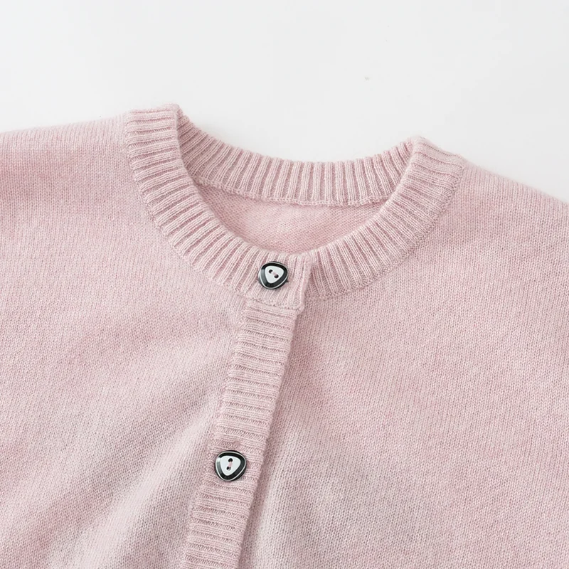 100% Cashmere, Cashmere crew-neck sweater — Blue Kids knit, 14–15.5µm, Cashmere Garment / Women — detail view 58