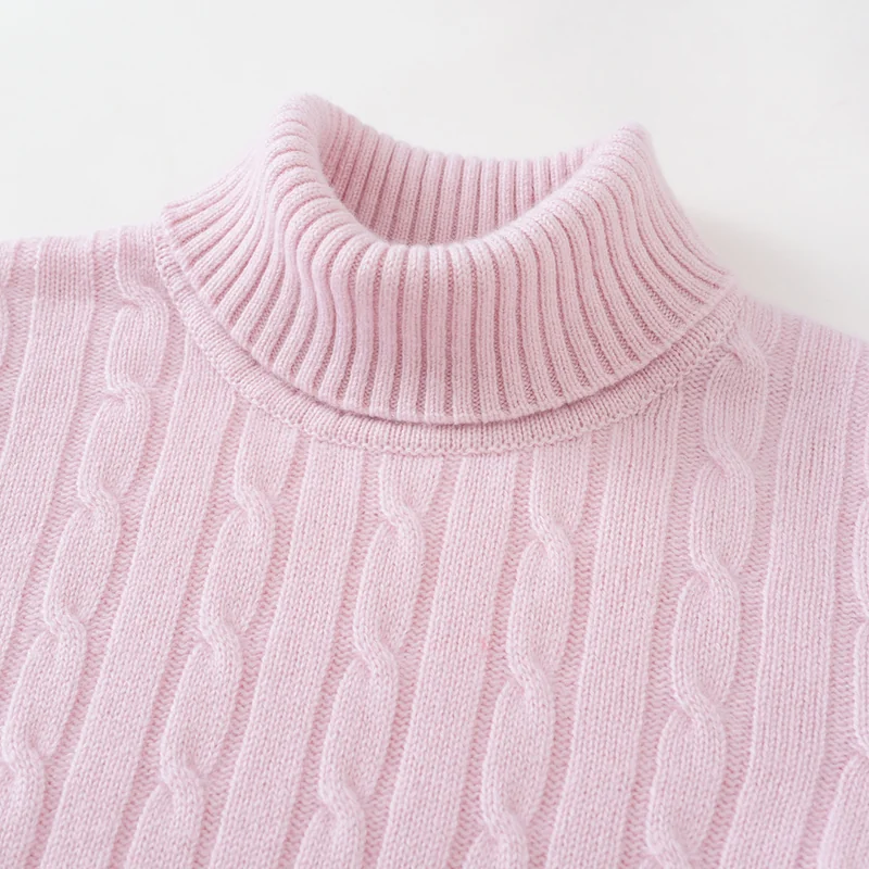100% Cashmere, Cashmere crew-neck sweater — Blue Kids knit, 14–15.5µm, Cashmere Garment / Women — detail view 61