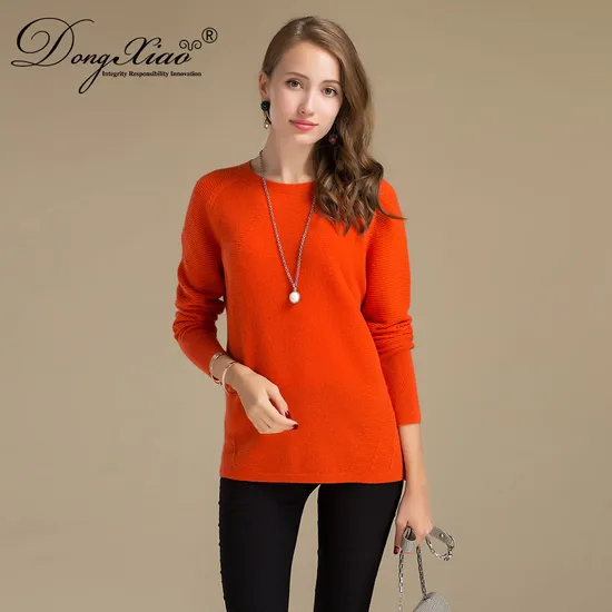 Classic Women s Round Neck Cashmere Pullover Sweaters