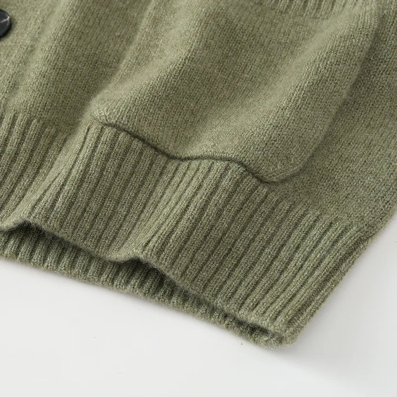 100% Cashmere, Cashmere crew-neck sweater — Grey, 14–15.5µm, Cashmere Garment / Men — detail view 5