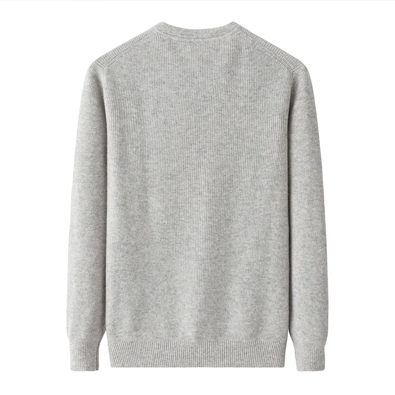 Cashmere crew-neck sweater — Grey — Cashmere Sweaters & Knitwear, 100% Cashmere