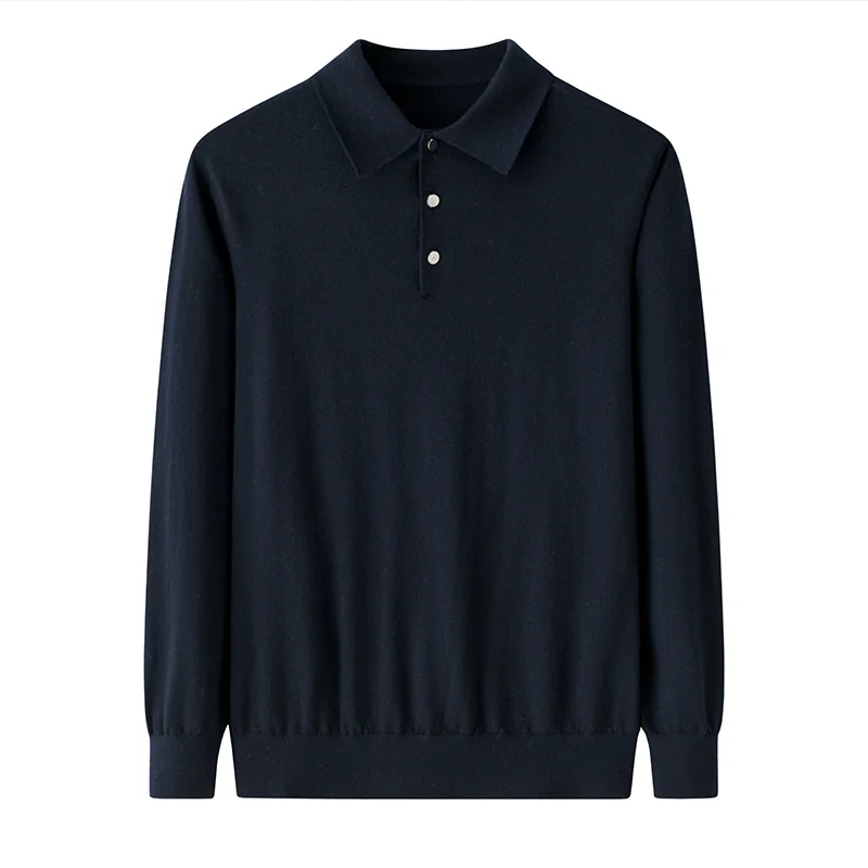 100% Cashmere, Cashmere crew-neck sweater — Grey, 14–15.5µm, Cashmere Garment / Men — detail view 3