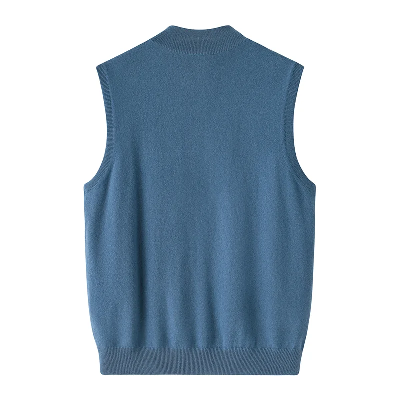 Cashmere sleeveless vest — Black Sleeveless vest