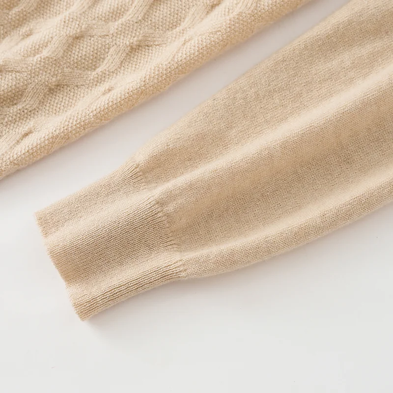 100% Cashmere, Cashmere crew-neck sweater — Blue, 14–15.5µm, Cashmere Garment / Men — detail view 5